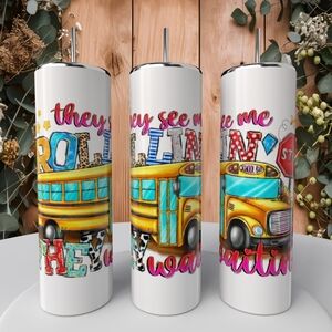 Colorful School Bus Tumbler